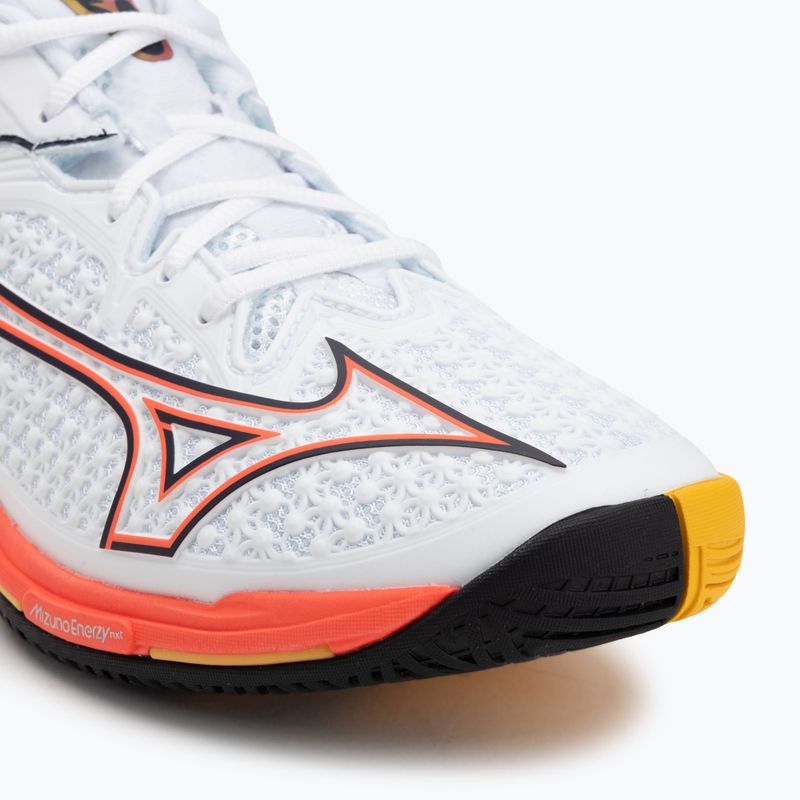 Vyriški teniso bateliai Mizuno Wave Exceed Tour 6 AC white/fiery coral 2/citrus 7