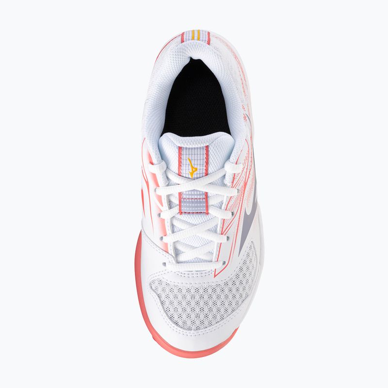 Vaikiški teniso batai Mizuno Break Shot 5 Jr CC white/blue granite/calypso coral 11