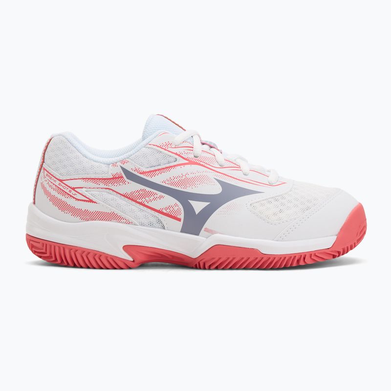 Vaikiški teniso batai Mizuno Break Shot 5 Jr CC white/blue granite/calypso coral 2