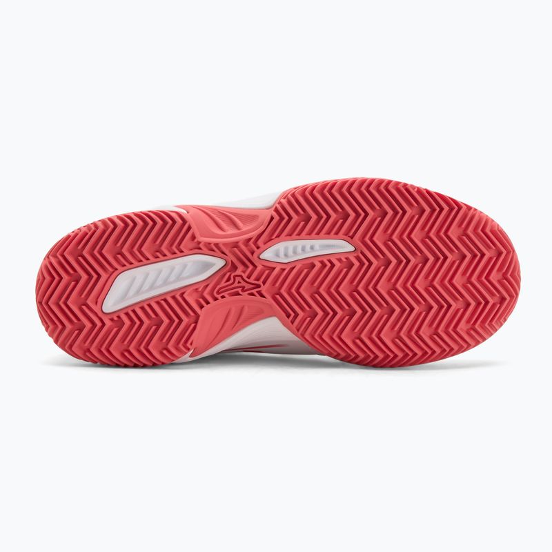 Vaikiški teniso batai Mizuno Break Shot 5 Jr CC white/blue granite/calypso coral 4