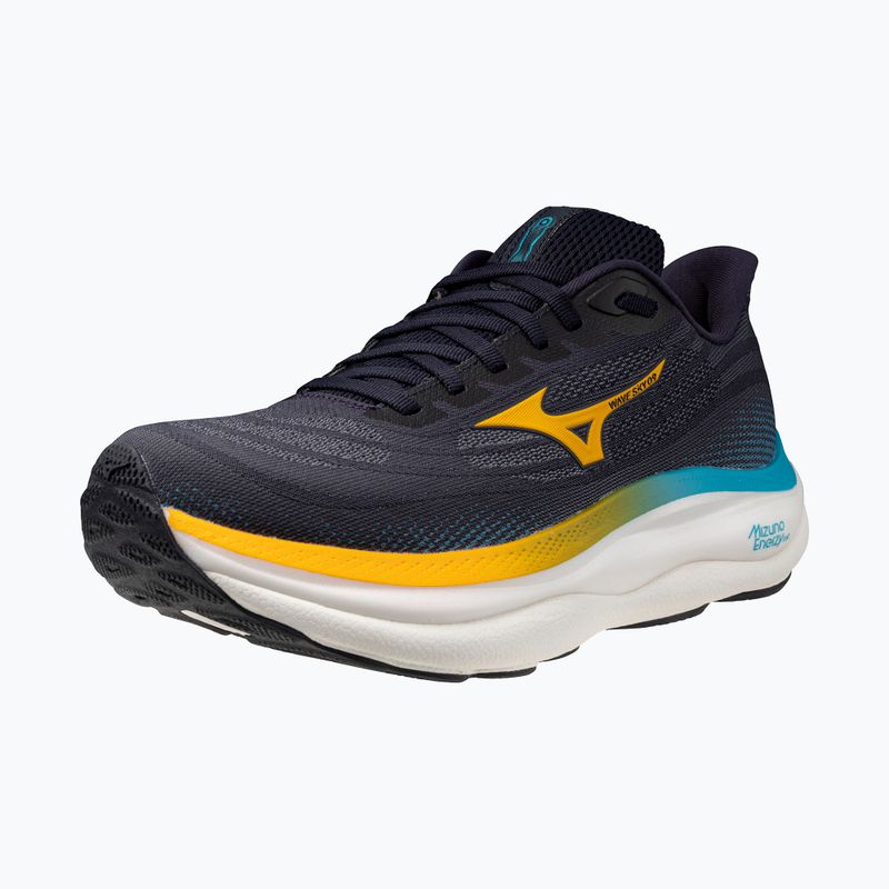Vyriški bėgimo batai Mizuno Wave Sky 9 baritone blue/citrus/capri breeze 3