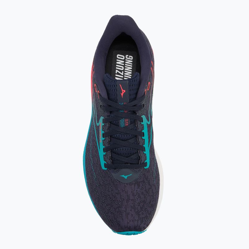 Vyriški bėgimo batai Mizuno Wave Rider 29 odyssey gray/Ccapri breeze/calypso coral 5