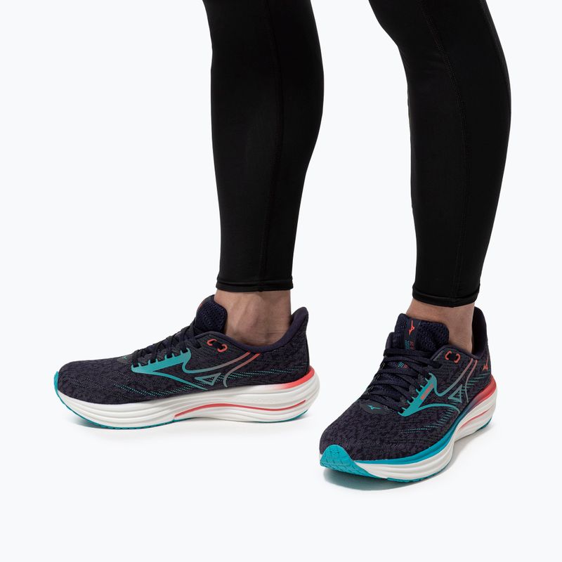 Vyriški bėgimo batai Mizuno Wave Rider 29 odyssey gray/Ccapri breeze/calypso coral 10