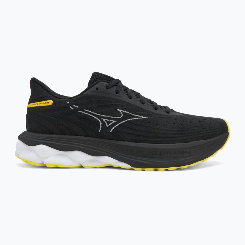 Vyriški bėgimo batai Mizuno Wave Skyrise 6 black/harbor mist/lemon tonic 2