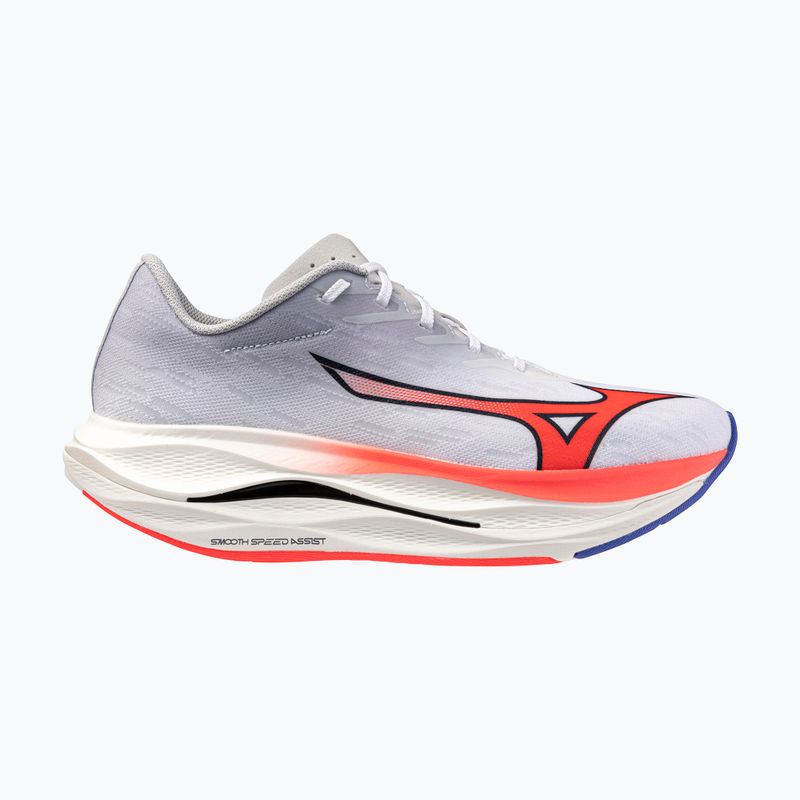 Vyriški bėgimo batai Mizuno Wave Rebellion Flash 3 white/fiery coral 2/iris bloom