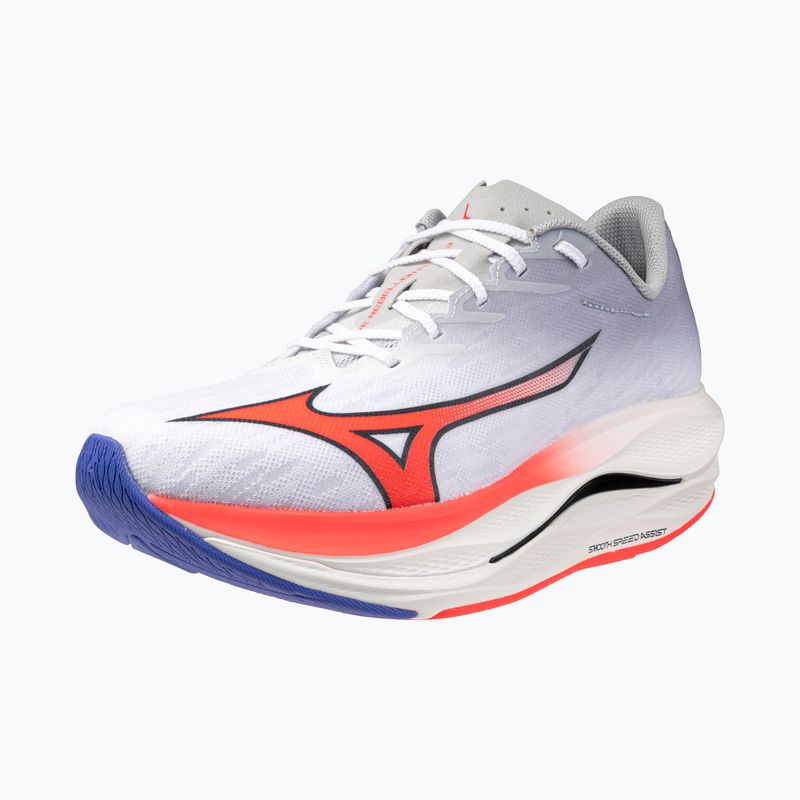 Vyriški bėgimo batai Mizuno Wave Rebellion Flash 3 white/fiery coral 2/iris bloom 3