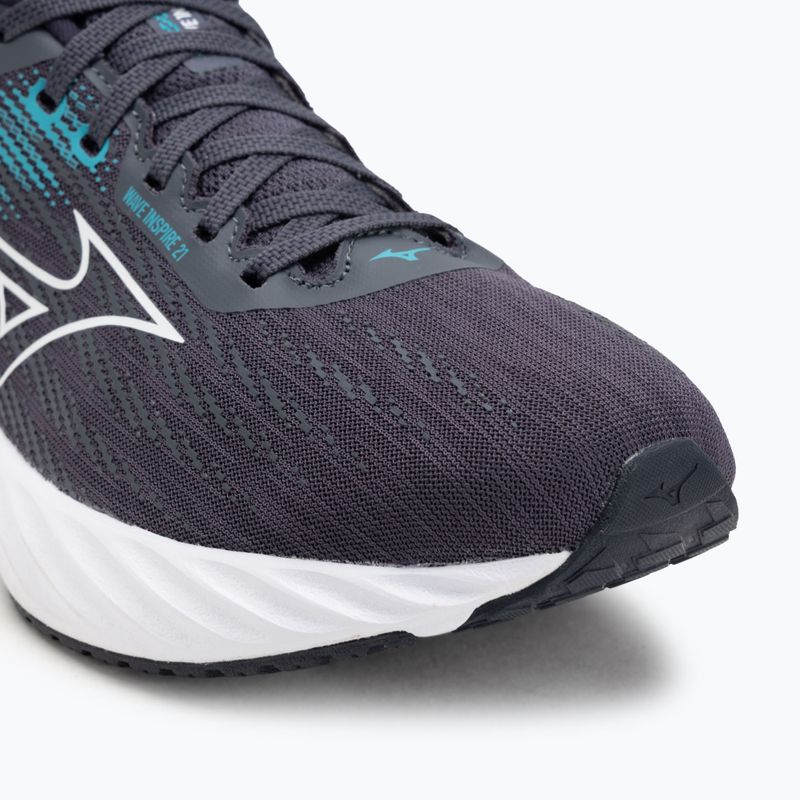 Vyriški bėgimo batai Mizuno Wave Inspire 21 odyssey gray/white/capri breez 7