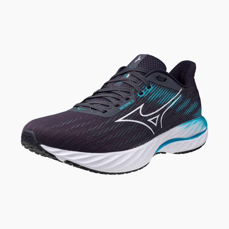 Vyriški bėgimo batai Mizuno Wave Inspire 21 odyssey gray/white/capri breez 8