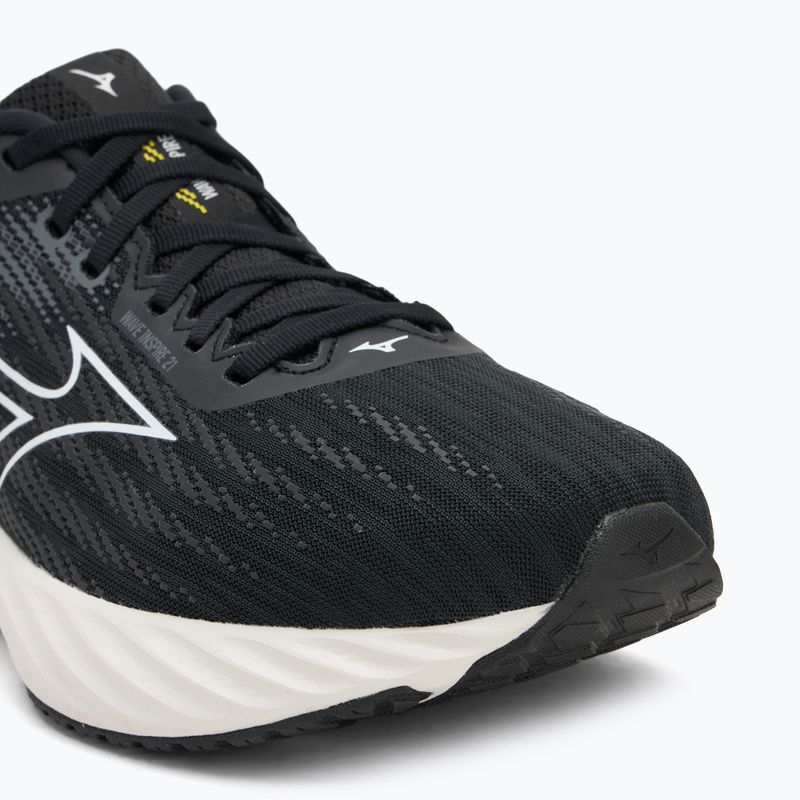 Vyriški bėgimo batai Mizuno Wave Inspire 21 black/white/vibrant yellow 7