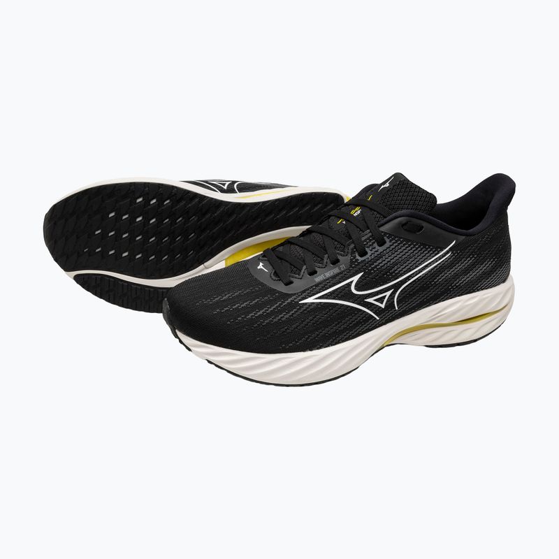 Vyriški bėgimo batai Mizuno Wave Inspire 21 black/white/vibrant yellow 16