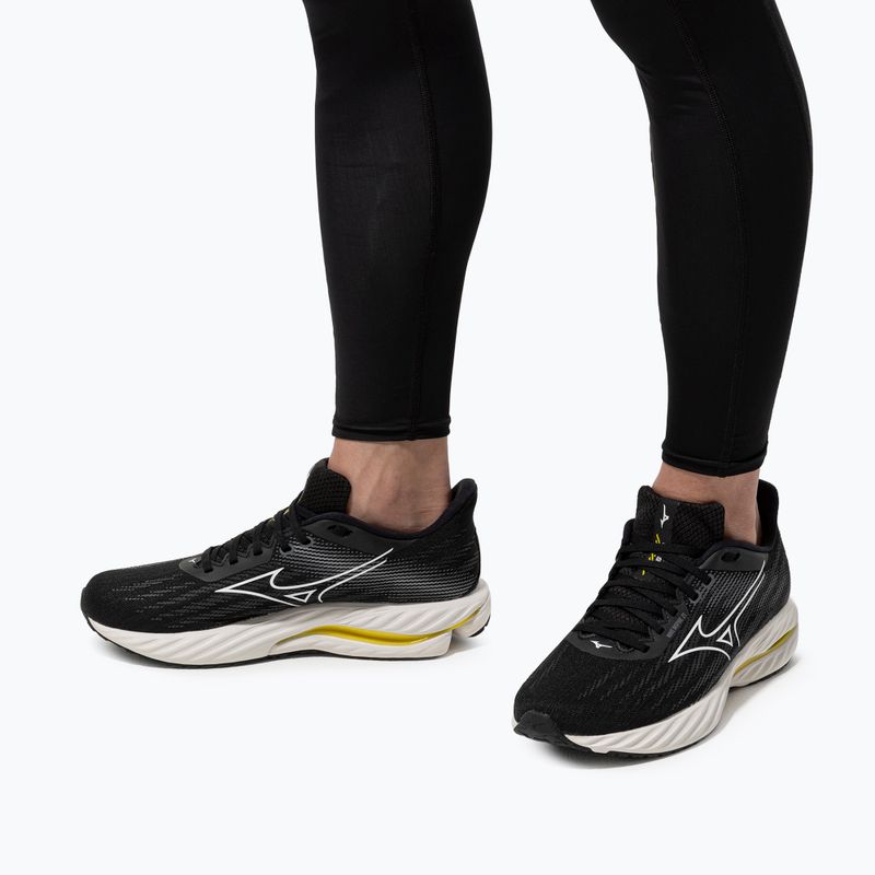 Vyriški bėgimo batai Mizuno Wave Inspire 21 black/white/vibrant yellow 17
