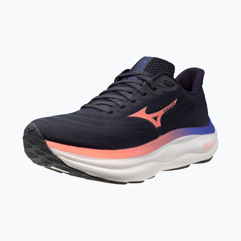 Moteriški bėgimo batai Mizuno Wave Sky 9 odyssey gray/striking coral/iris bloom 4