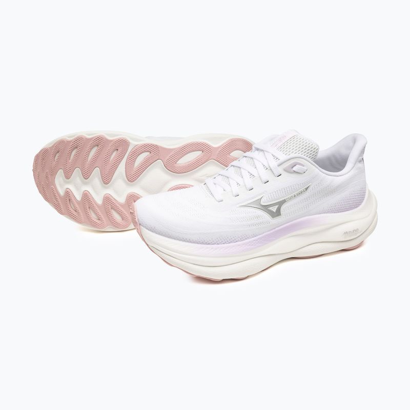 Moteriški bėgimo batai Mizuno Wave Sky 9 white/silver/orchid petal 9