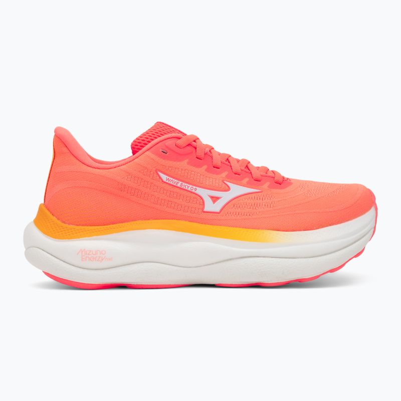 Moteriški bėgimo bateliai Mizuno Wave Sky 9 striking coral/baseball white/citrus 2