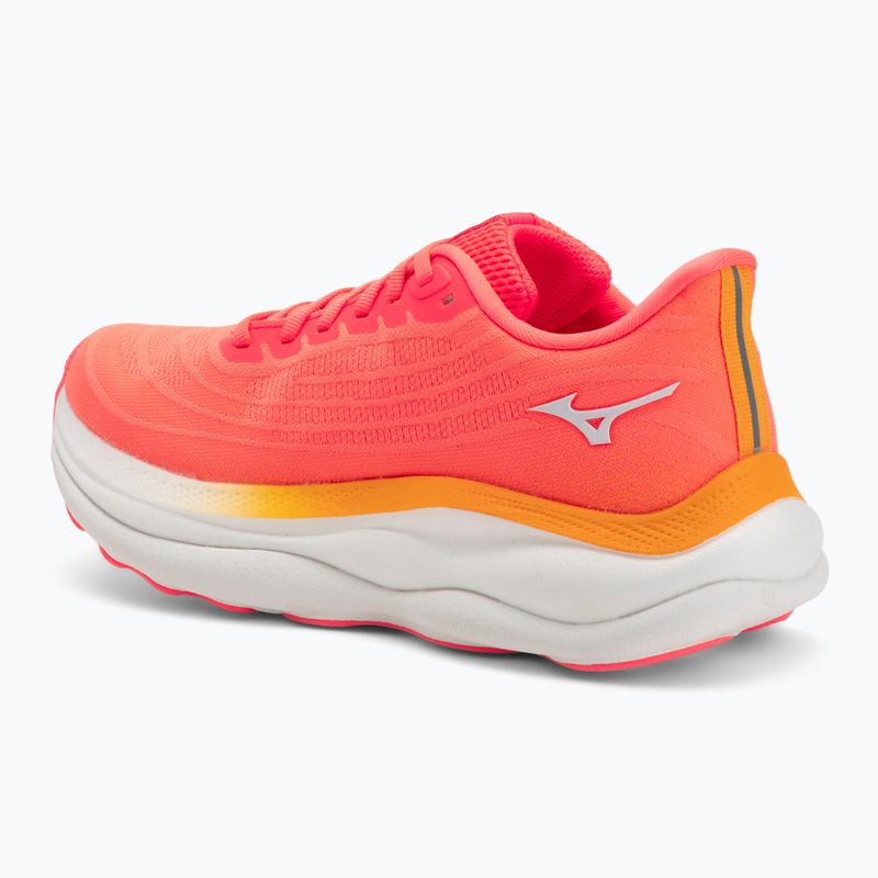 Moteriški bėgimo bateliai Mizuno Wave Sky 9 striking coral/baseball white/citrus 3