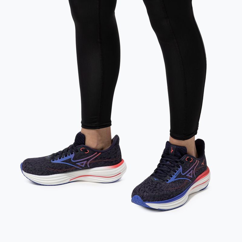 Moteriški bėgimo batai Mizuno Wave Rider 29 odyssey gray/iris bloom/calypsocoral 17