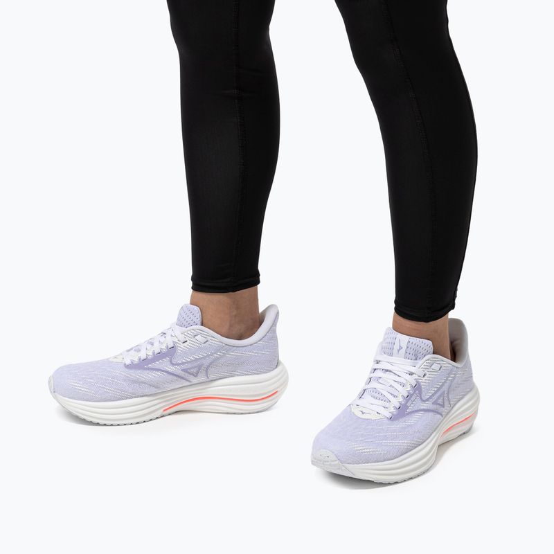 Moteriški bėgimo batai Mizuno Wave Rider 29 white/icelandic blue/strikingcoral 10