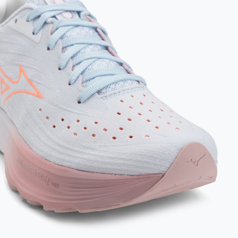 Moteriški bėgimo bateliai Mizuno Wave Skyrise 6 nantucket breeze/striking coral/bleach mauve 7