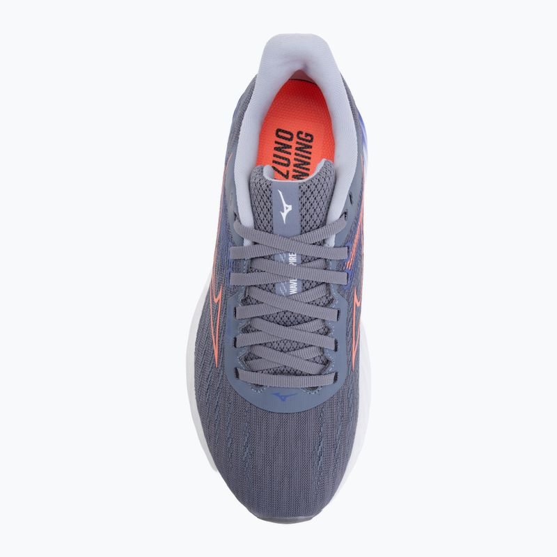 Moteriški bėgimo batai Mizuno Wave Inspire 21 blue granite/striking coral/irisbloom 5