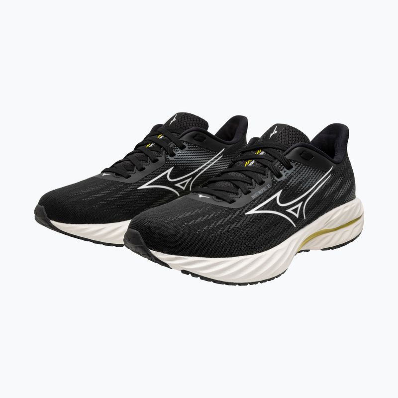 Moteriški bėgimo batai Mizuno Wave Inspire 21 black/white/vibrant yellow 8