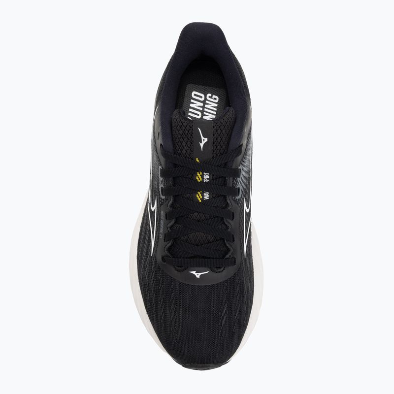 Moteriški bėgimo batai Mizuno Wave Inspire 21 black/white/vibrant yellow 5