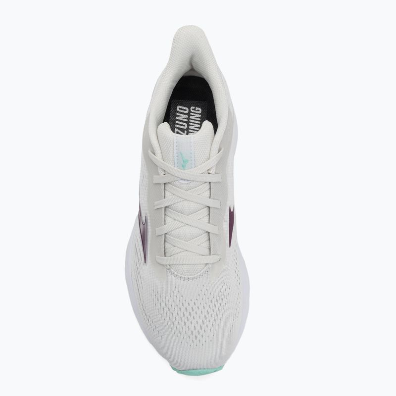 Moteriški bėgimo bateliai Mizuno Wave Serene 2 snow white/dark purple/ice green 5