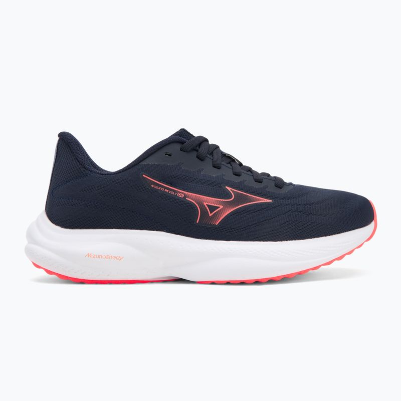 Moteriški bėgimo bateliai Mizuno Revolt 4 baritone blue/striking coral/blue granite 2