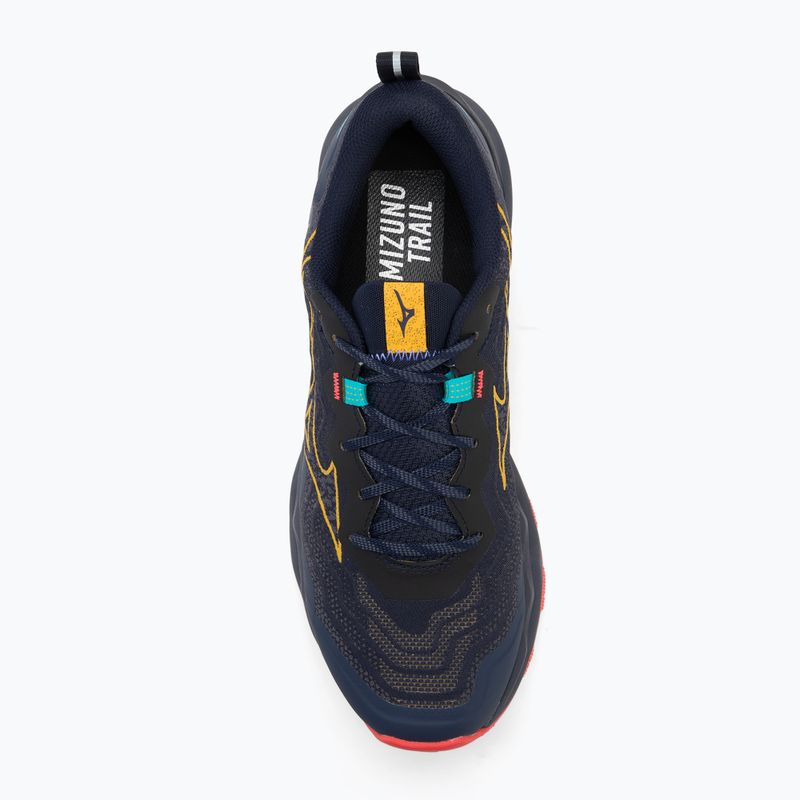Vyriški bėgimo batai Mizuno Wave Daichi 9 baritone blue/citrus/fiery coral 2 5