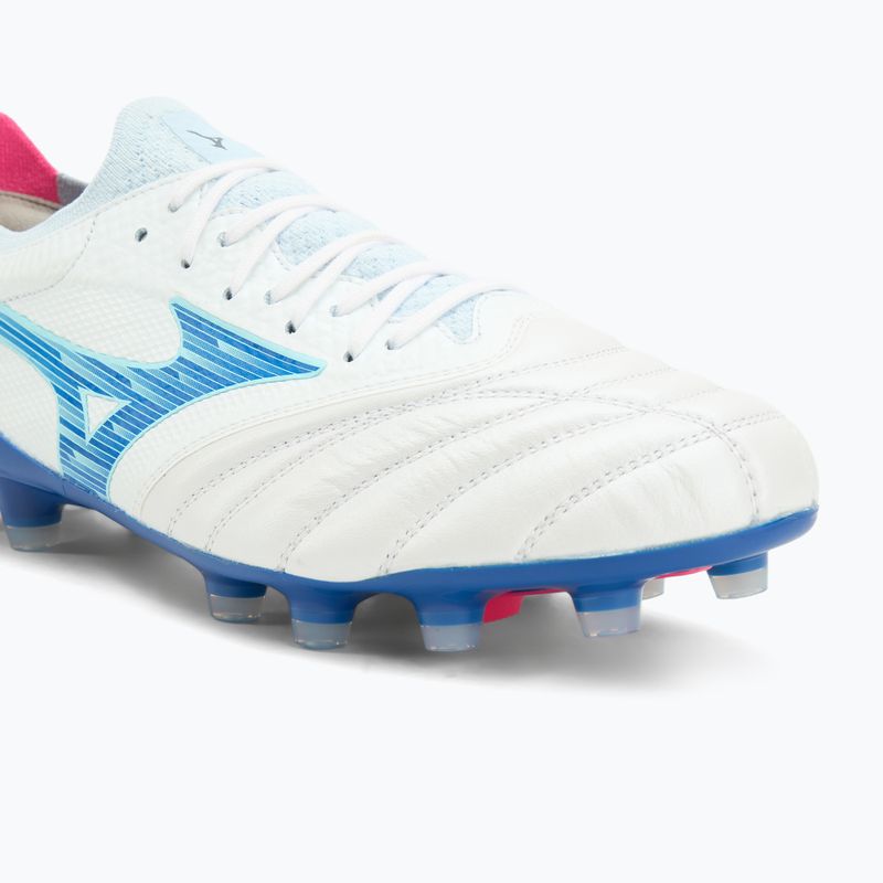 Vyriški futbolo bateliai Mizuno Morelia Neo IV Β Elite MD white/tanager turquoise/pink tetra 7