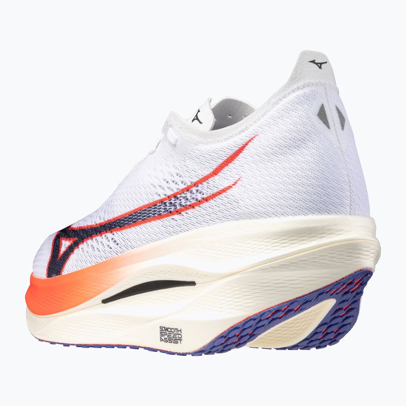 Bėgimo batai Mizuno Wave Rebellion Pro 3 white/baritone blue/fiery cora 4
