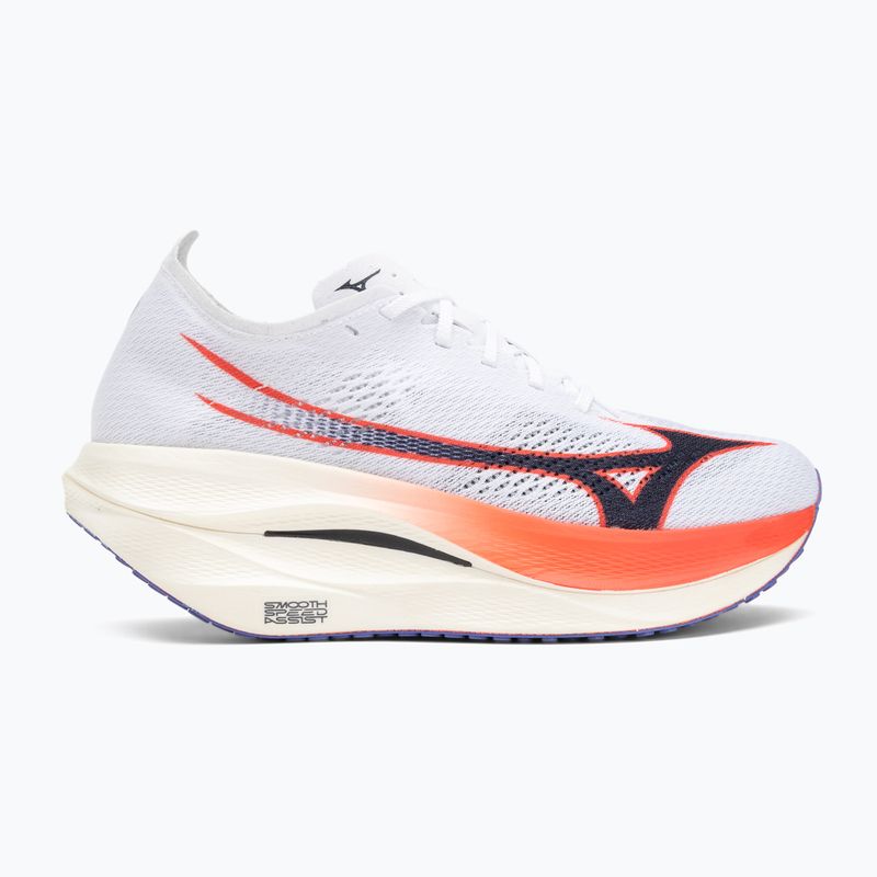 Bėgimo batai Mizuno Wave Rebellion Pro 3 white/baritone blue/fiery cora 2