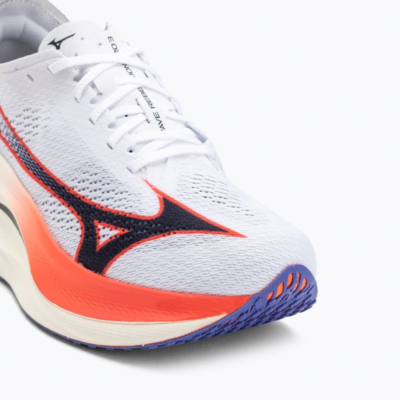 Bėgimo batai Mizuno Wave Rebellion Pro 3 white/baritone blue/fiery cora 7