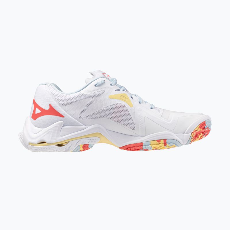 Moteriški tinklinio batai Mizuno Wave Lightning Z8 white/calypso coral/pale banan 2
