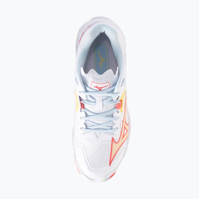 Moteriški tinklinio batai Mizuno Wave Lightning Z8 white/calypso coral/pale banan 5