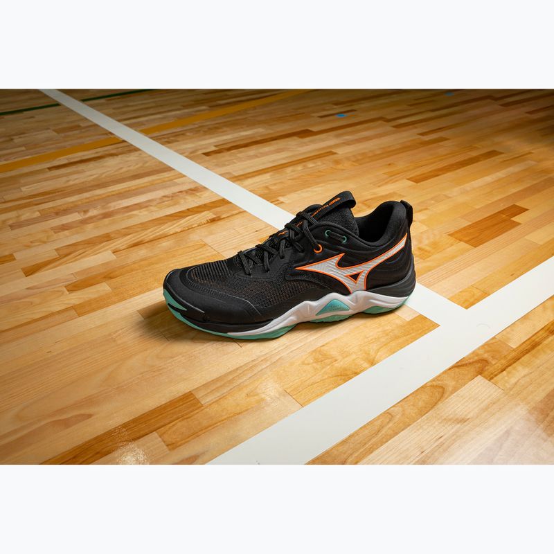 Tinklinio bateliai Mizuno Wave Momentum Elite black/tangelo/ice green 9