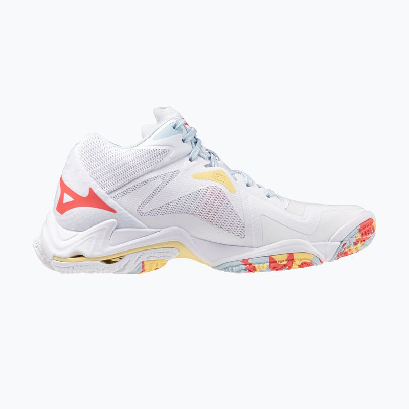 Moteriški tinklinio batai Mizuno Wave Lightning Z8 Mid white/calypso coral/pale banan 2