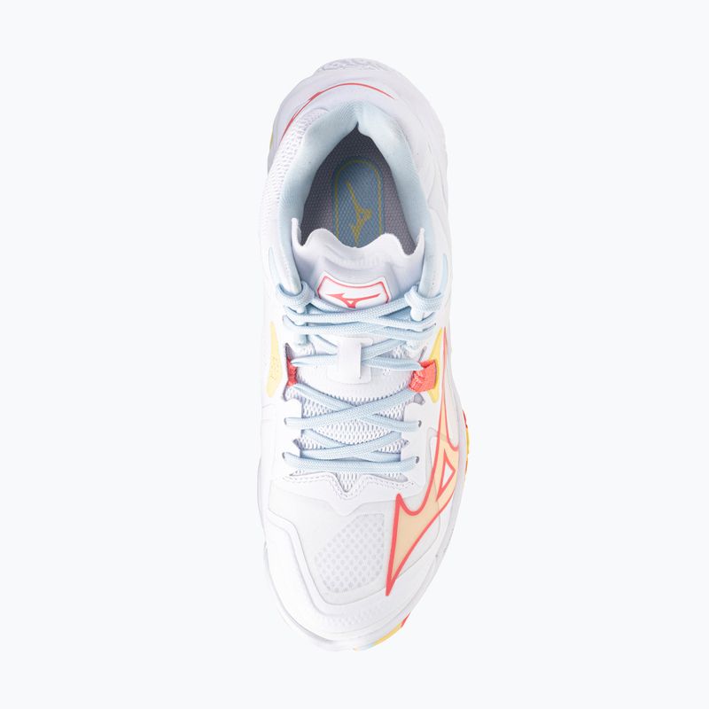 Moteriški tinklinio batai Mizuno Wave Lightning Z8 Mid white/calypso coral/pale banan 5