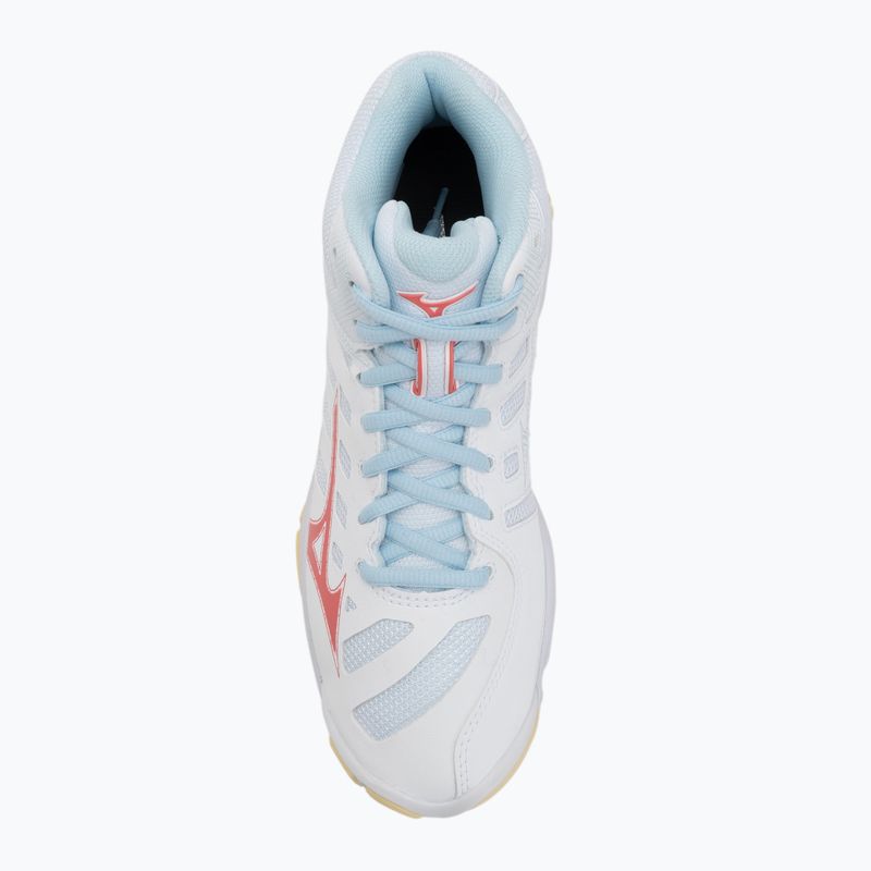 Moteriški tinklinio batai Mizuno Wave Voltage 2 Mid white/calypso coral/pale banan 5