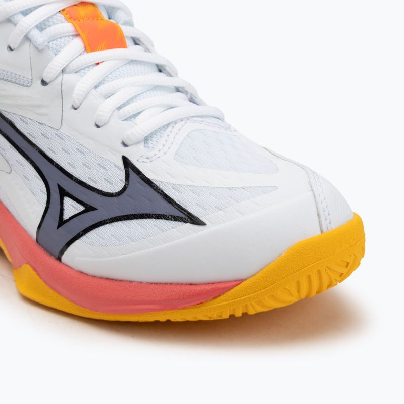 Vaikiški tinklinio batai Mizuno Lightning Star Z7 balti/ugningas koralas 2/citrina 7