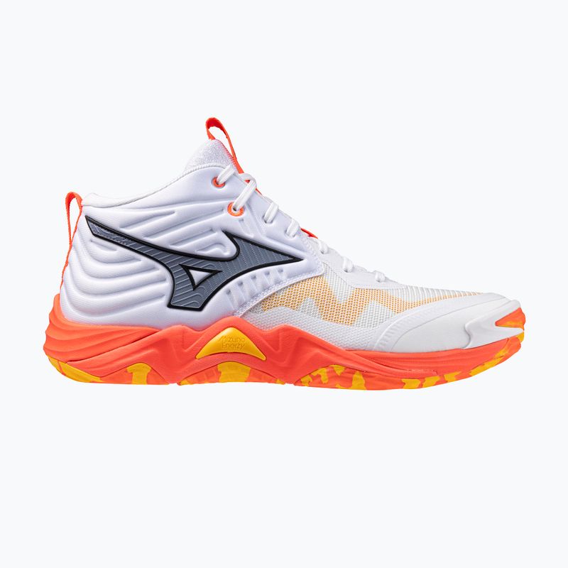 Tinklinio batai Mizuno Wave Momentum Elite Mid white/fiery coral 2/citrus 8