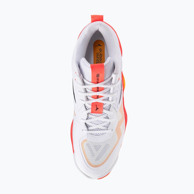 Tinklinio batai Mizuno Wave Momentum Elite Mid white/fiery coral 2/citrus 12