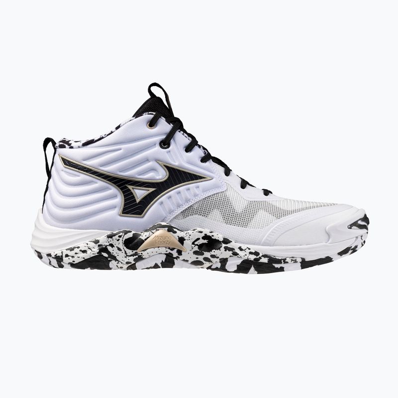 Tinklinio bateliai Mizuno Wave Momentum Elite Mid white/black/gold 8
