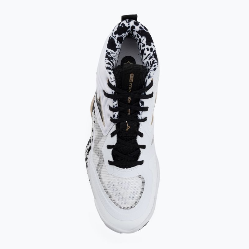 Tinklinio bateliai Mizuno Wave Momentum Elite Mid white/black/gold 5