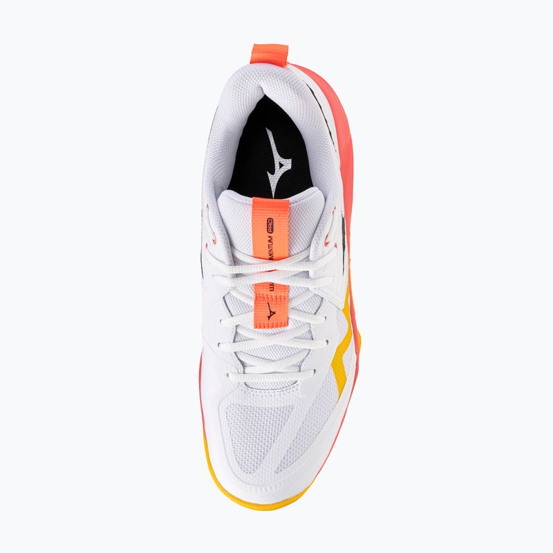Tinklinio batai Mizuno Wave Momentum Pro white/fiery coral 2/citrus 5