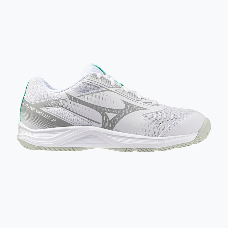 Vaikiški tinklinio batai Mizuno Cyclone Speed 5 white/black/frozen emerald