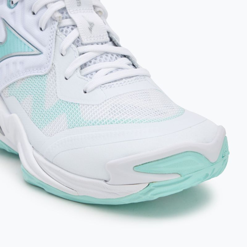 Moteriški tinklinio batai  Mizuno Wave Momentum Elite Mid white/blue tint 7