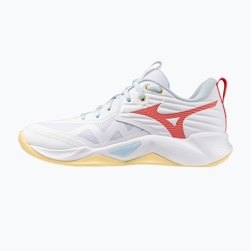 Moteriški tinklinio batai Mizuno Wave Momentum Pro white/calypso coral/pale banan 2