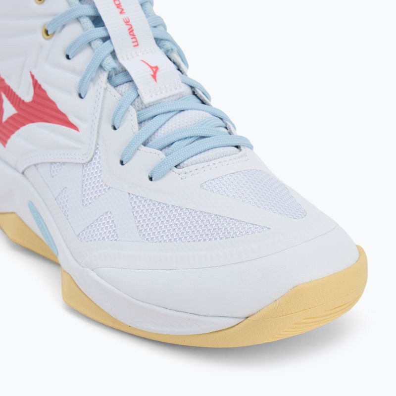 Moteriški tinklinio batai Mizuno Wave Momentum Pro Mid white/calypso coral/pale banan 7