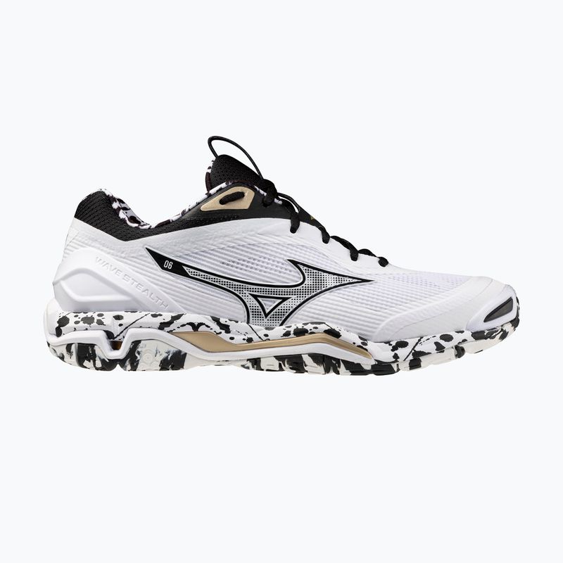 Rankinio bateliai Mizuno Wave Stealth 6 white/black/ge gold 8