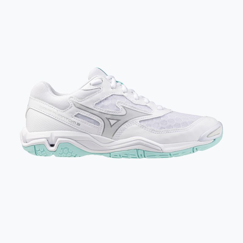 Moteriški batai rankiniam Mizuno Wave Phantom 3 white/blue tint